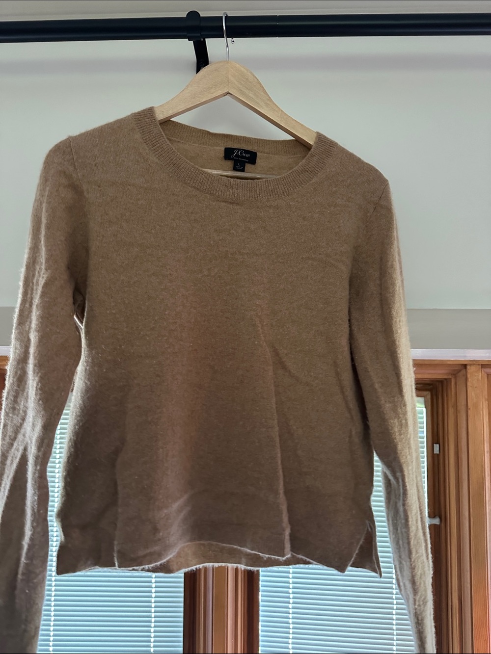 J. Crew Women's Camel Crewneck Sweater